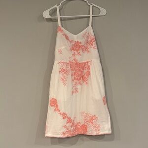 JCrew Sun Dress with Pink Floral Embroidery. 
Great condition. 6
